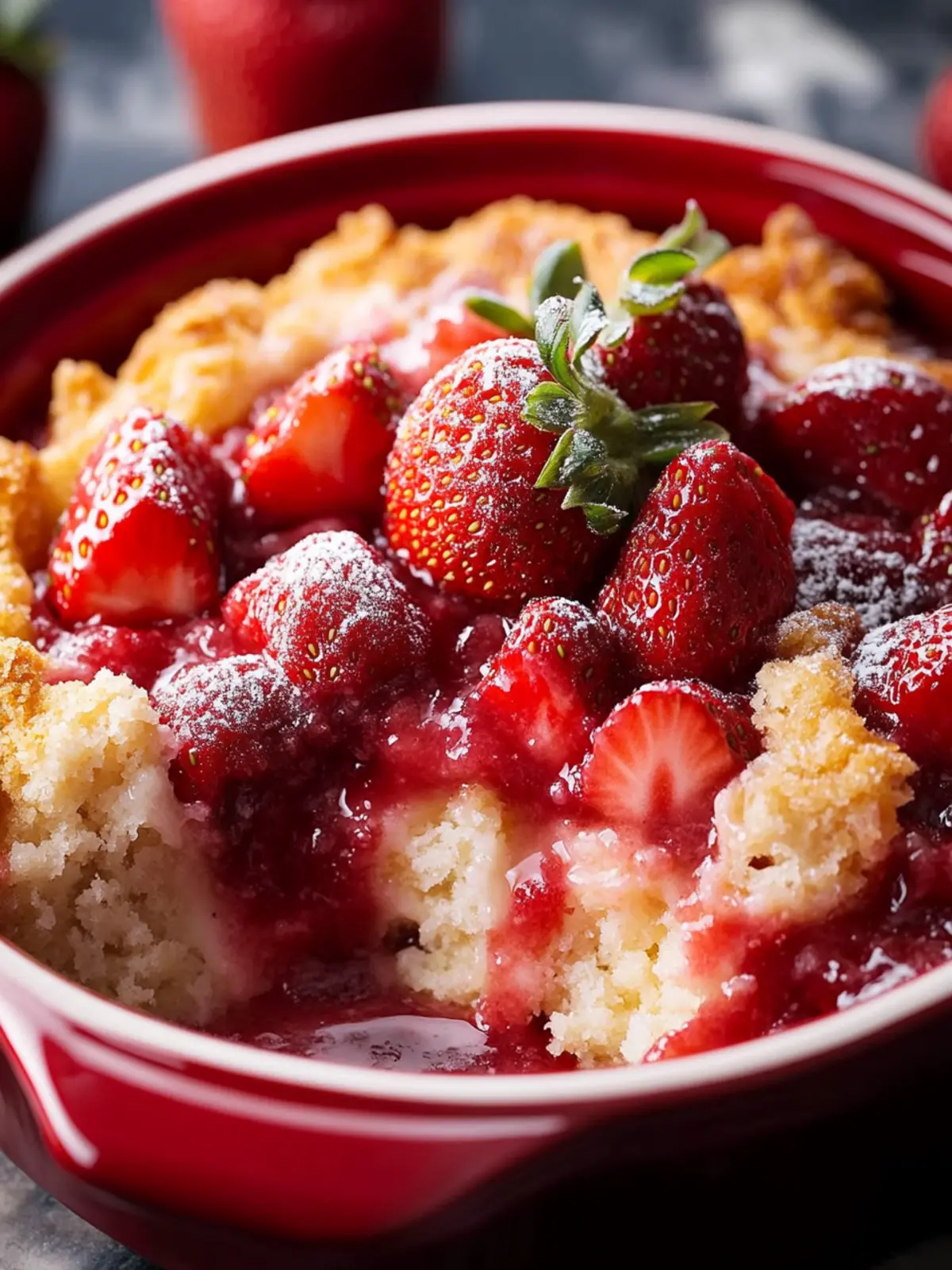 Sweet Strawberry-Vanilla Dump Cake Made Easy and Delicious 4 Strawberry-vanilla dump cake