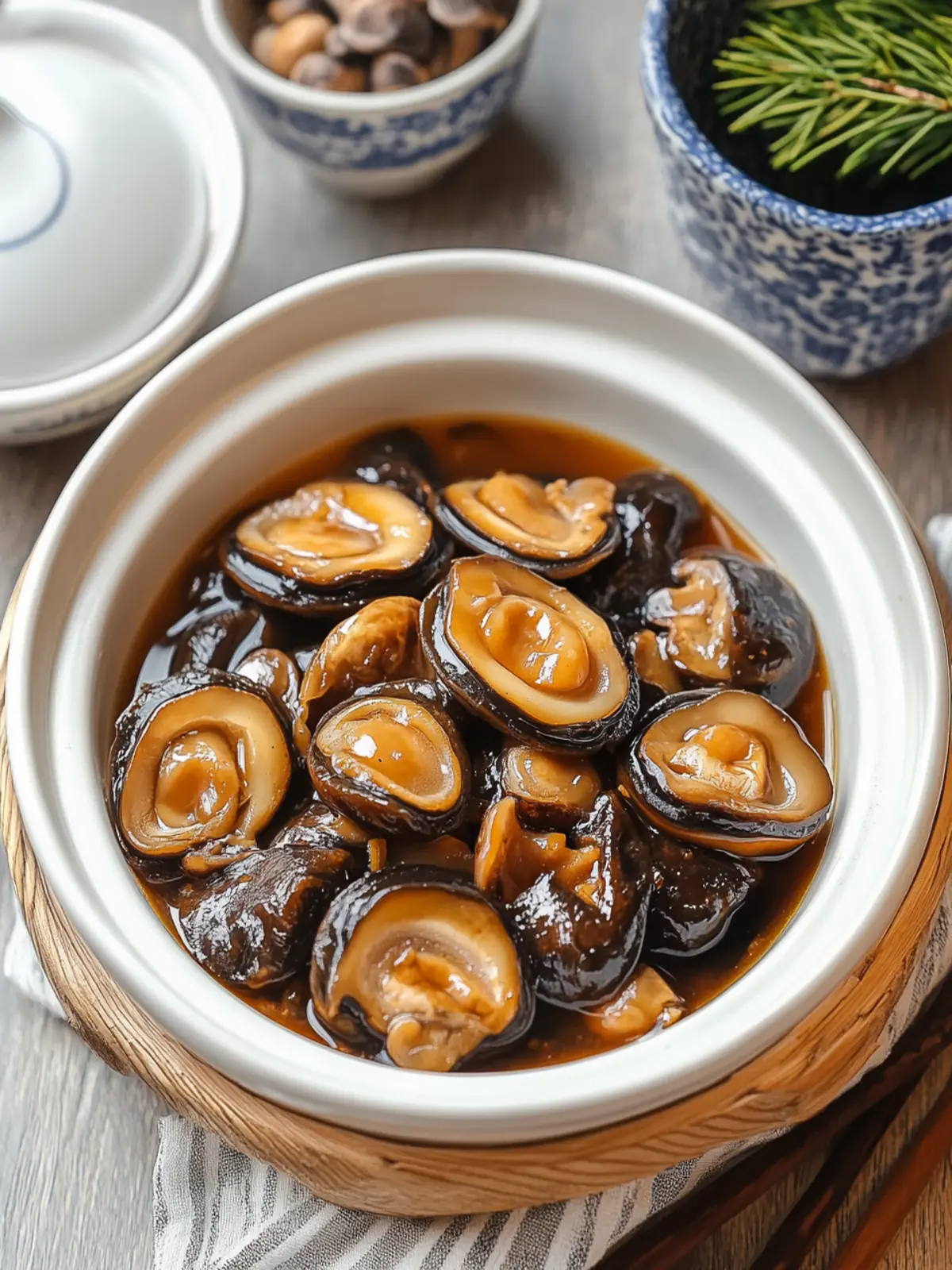 Savory Braised Abalone with Mushrooms for Gourmet Nights 3 Braised Abalone with Mushrooms (红烧鲍菇)