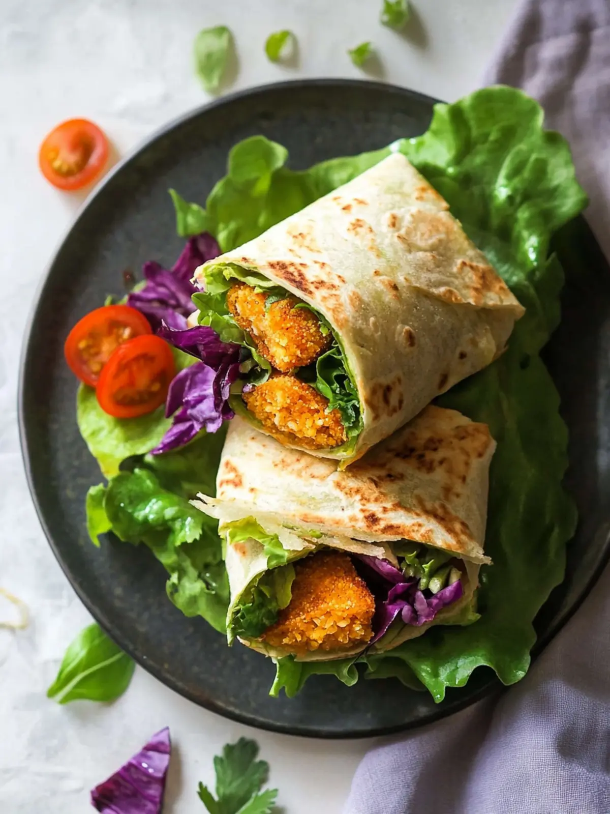 Vegan Snack Wraps with Crispy Tofu and Herby Ranch Delight 4 Vegan Snack Wraps