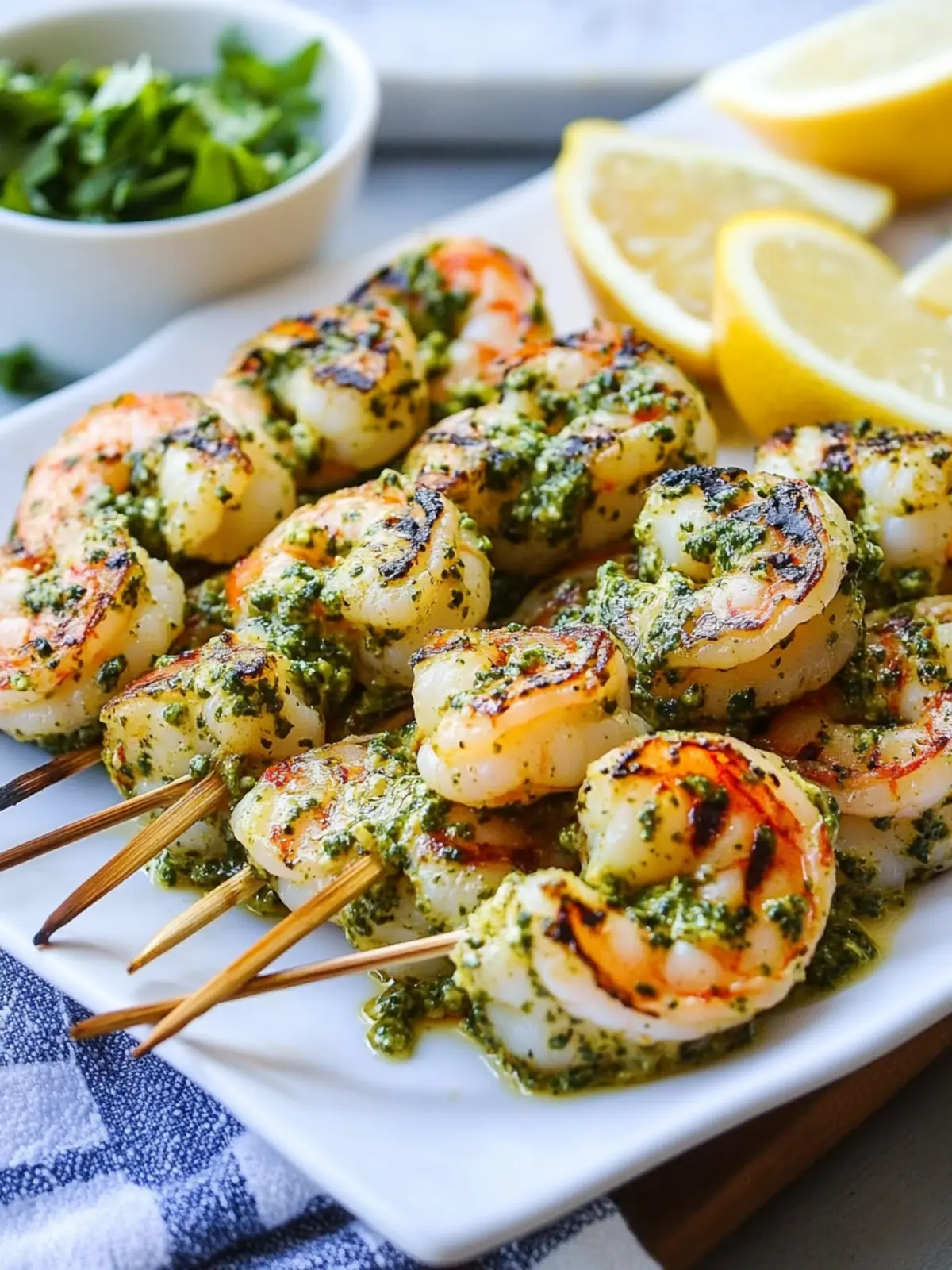 Savory Pesto Grilled Shrimp Skewers for Easy Summer Feasts 2 Pesto Grilled Shrimp