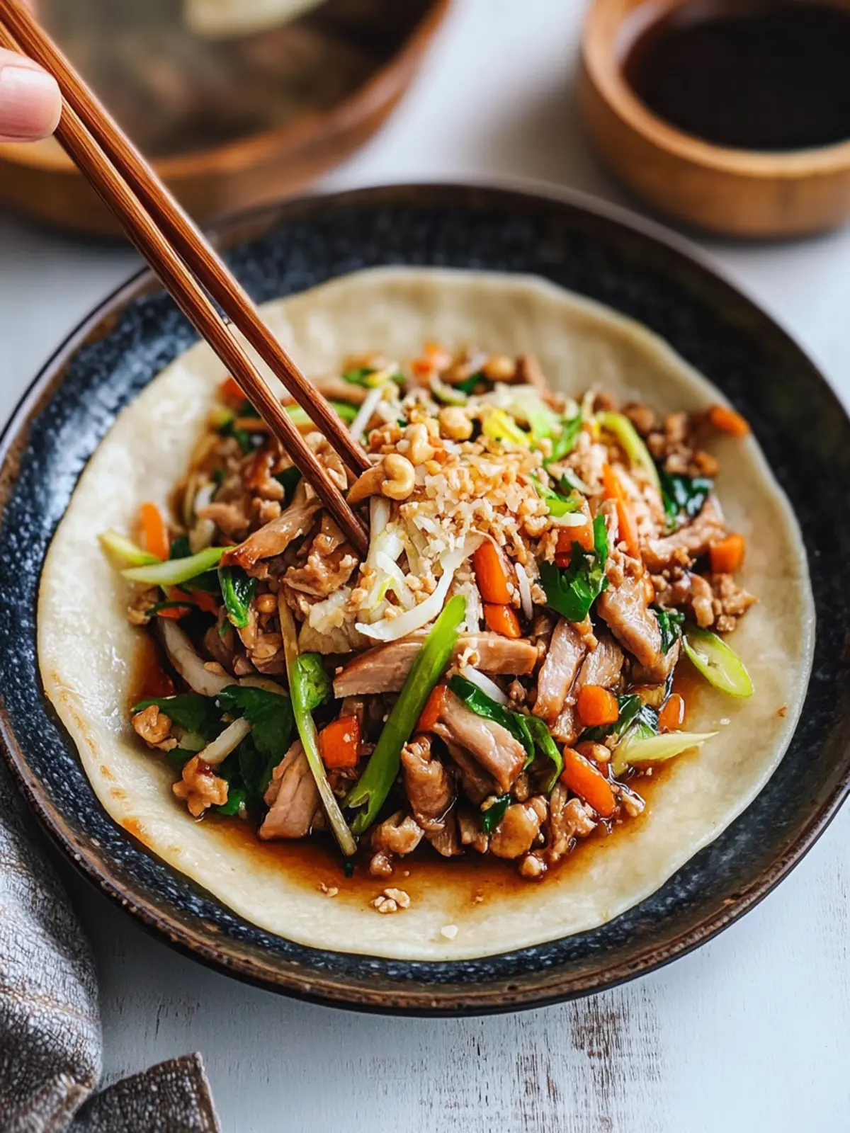 Delicious Moo Shu Pork with Easy Homemade Pancakes 3 Moo Shu Pork