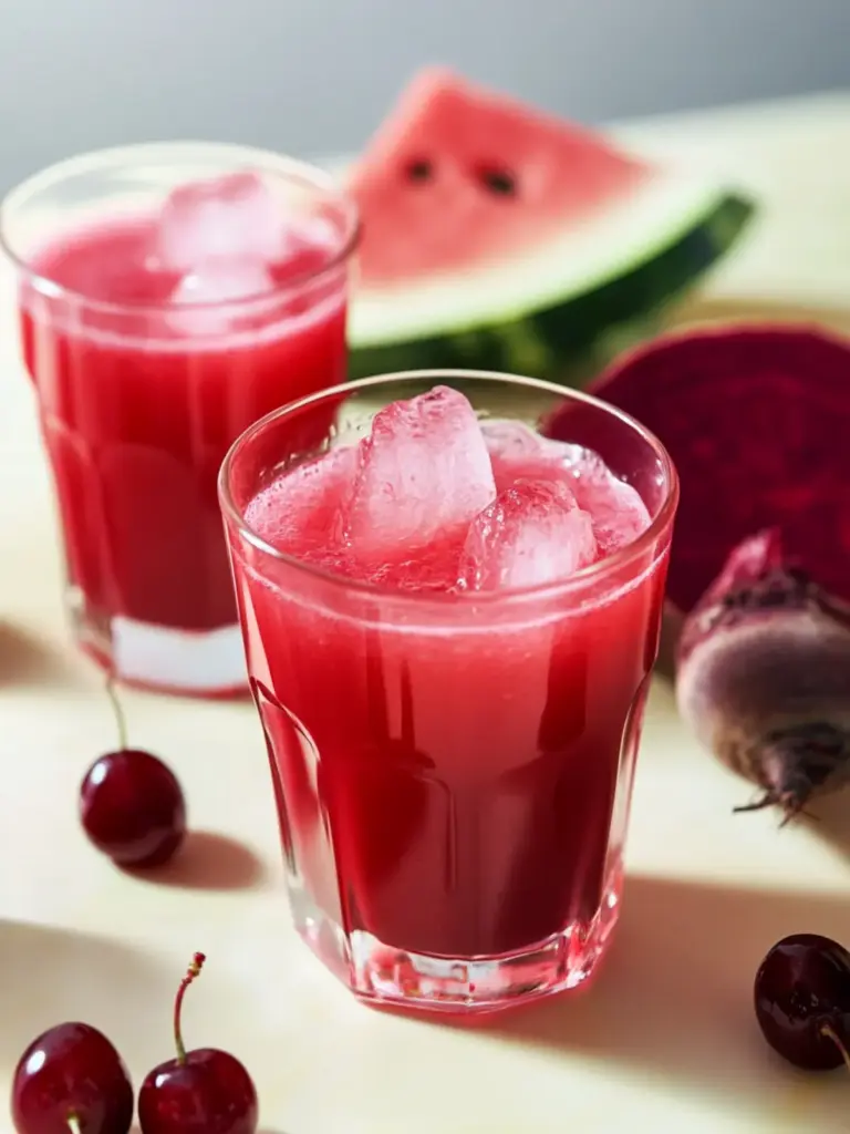 Watermelon Cherry Berry Beet Juice