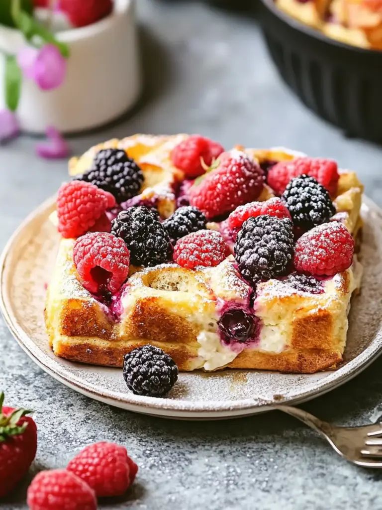 Berries & Cream French Toast Casserole