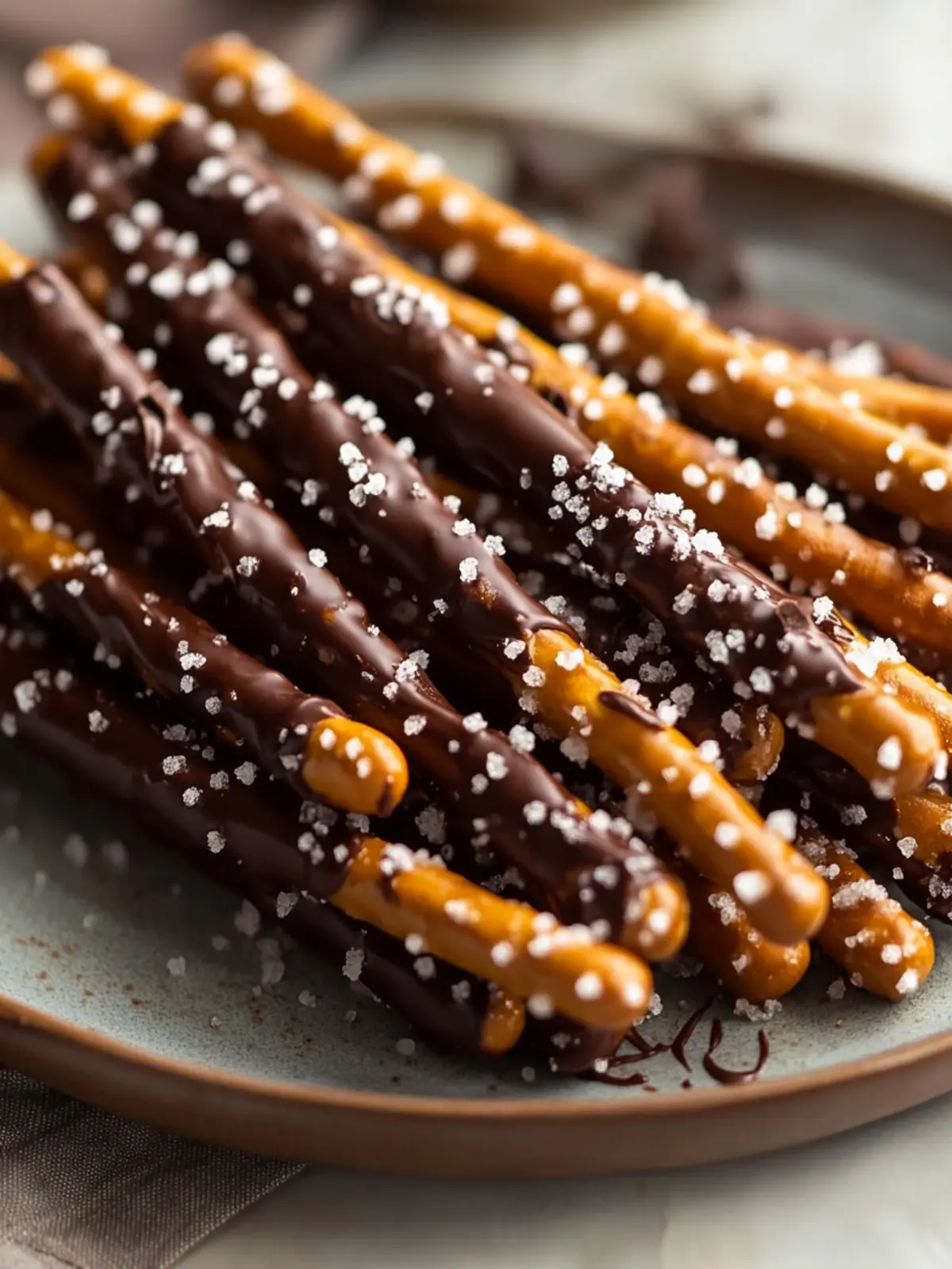 Irresistible Delicious Chocolate Dipped Salted Caramel Pretzel Rods 4 Delicious Chocolate Dipped Salted Caramel Pretzel Rods
