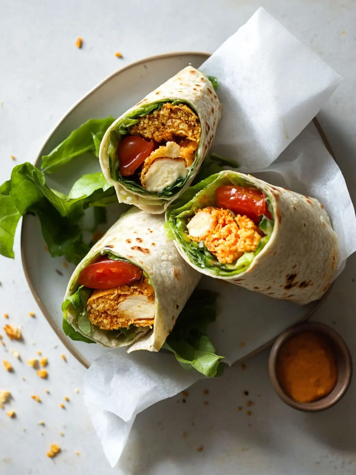 Vegan Snack Wraps with Crispy Tofu and Herby Ranch Delight 2 Vegan Snack Wraps