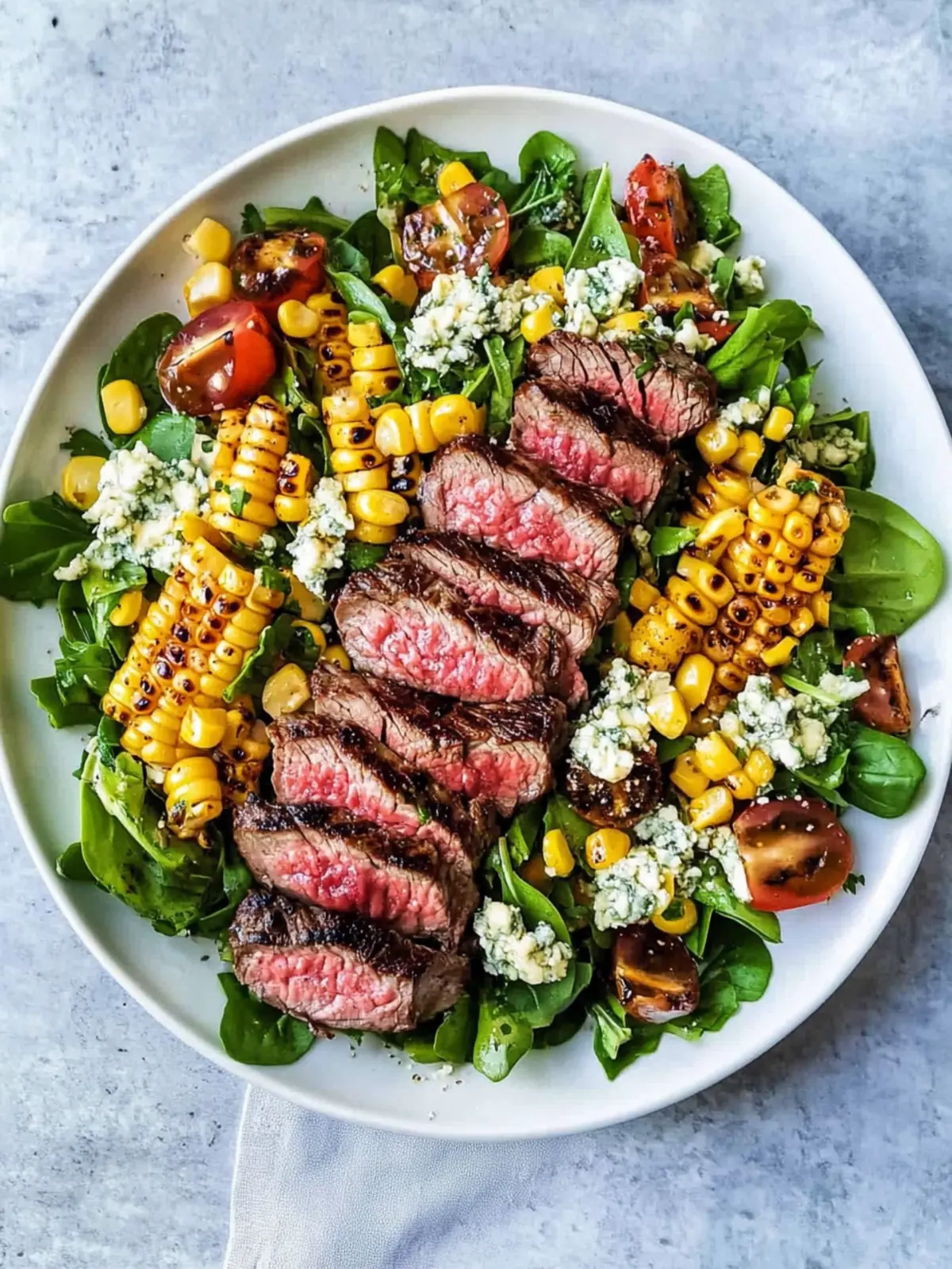 Balsamic Steak Gorgonzola Salad with Grilled Corn Bliss 2 Balsamic Steak Gorgonzola Salad with Grilled Corn