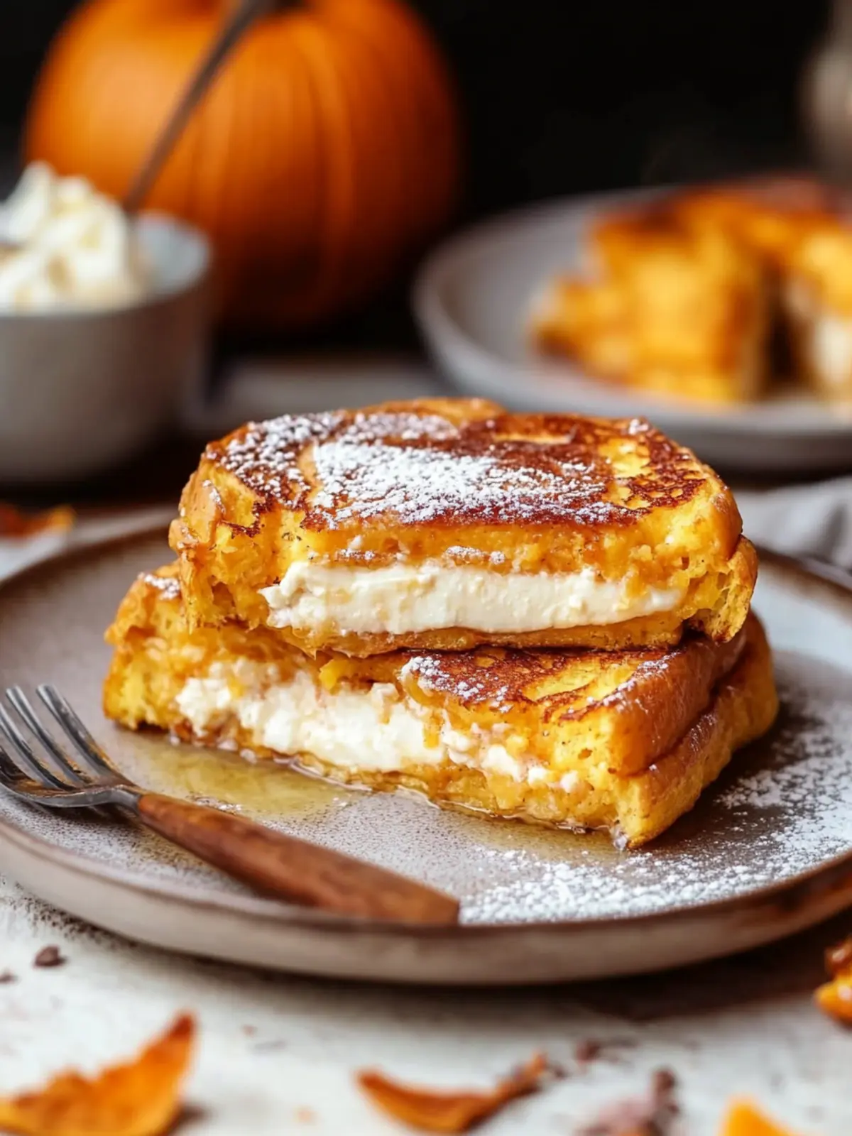 Cream Cheese Stuffed Pumpkin French Toast for Cozy Mornings 2 Cream Cheese Stuffed Pumpkin French Toast