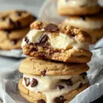Decadent Mini Brown Butter Chocolate Chip Ice Cream Sandwiches 8 Mini Brown Butter Chocolate Chip Cookie Ice Cream Sandwiches with Olive Oil & Honeycomb Vanilla Bean Ice Cream