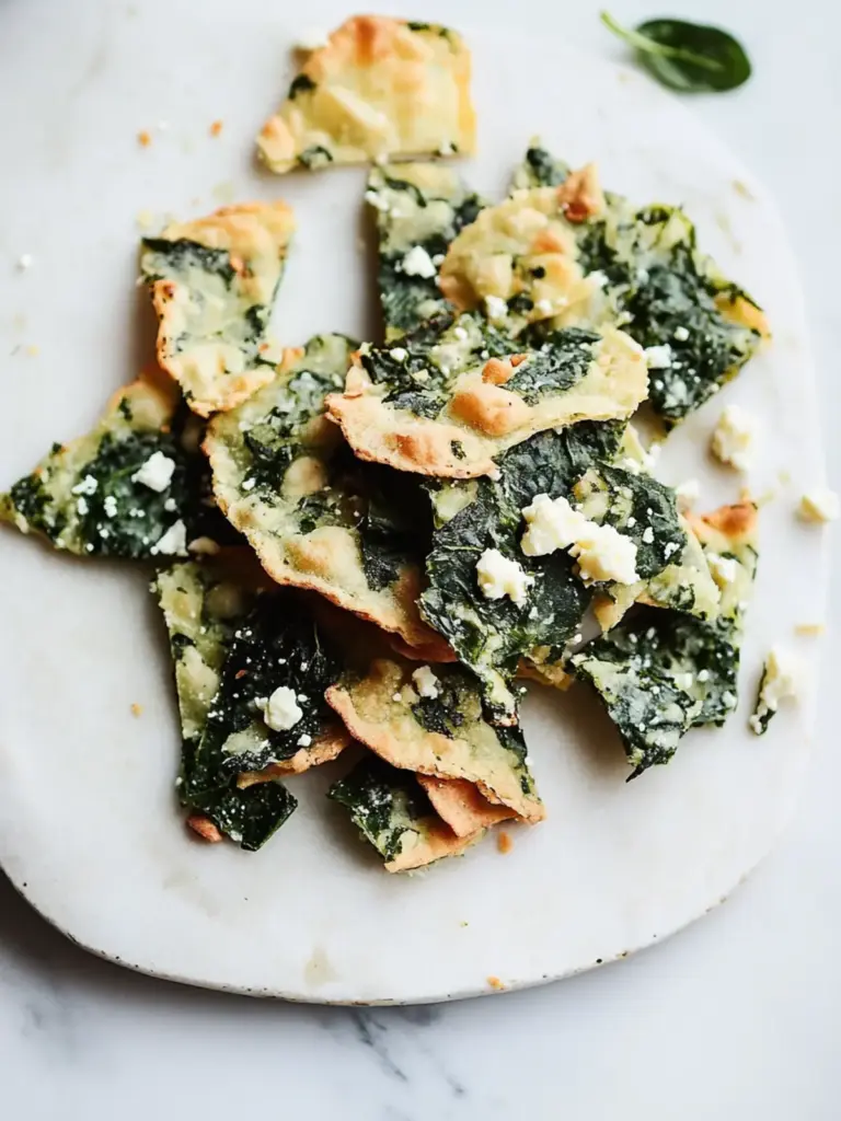Spinach and Feta Crisps