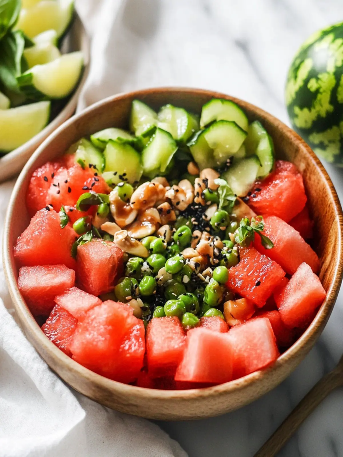 Vegan Watermelon Poke Bowls That Will Refresh Your Summer Days 5 Vegan Watermelon Poke Bowls