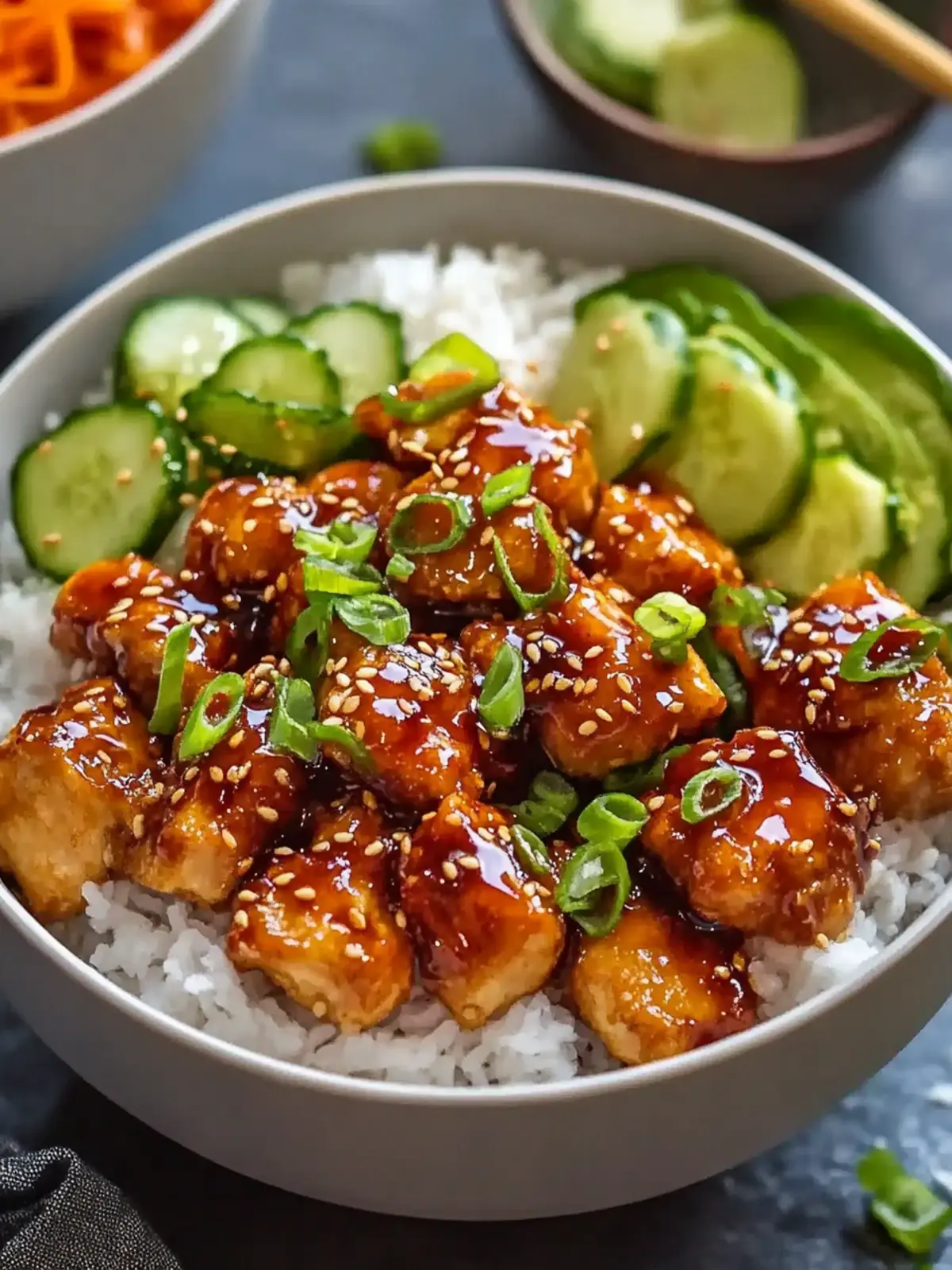Sweet and Spicy Hot Honey Chicken Bowls for Easy Meal Prep 2 Hot Honey Chicken Bowls