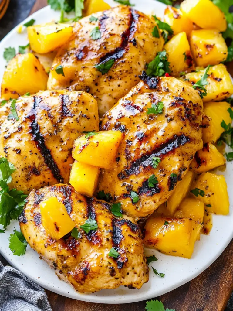 Grilled Mango Pineapple Chicken